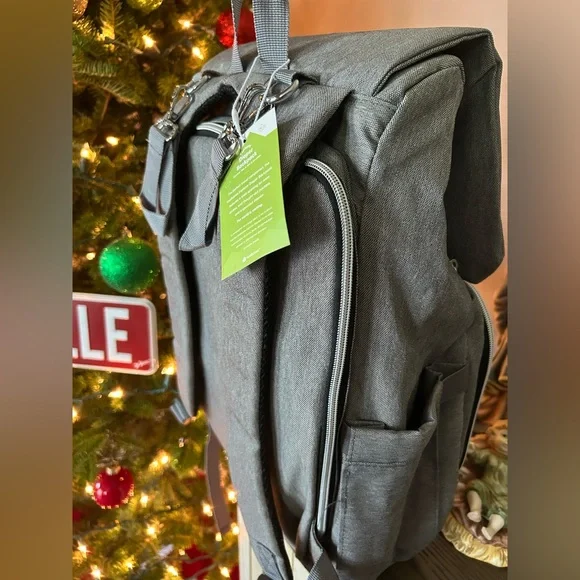 NWT..Gray Diaper Bag Backpack for Men and Women - Picture 8 of 9
